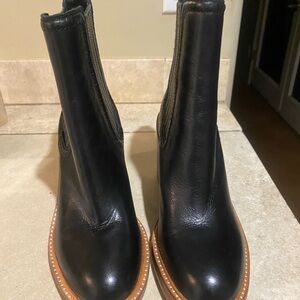 Marc Fisher Black Leather Ankle Boots